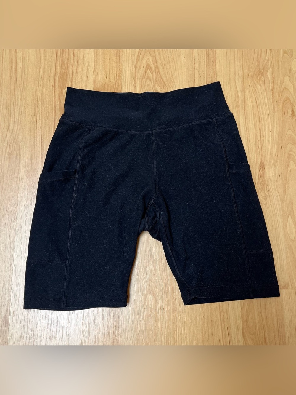 Wolven Black High Waist Bike Shorts